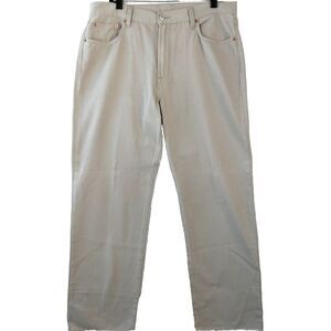 Lucky Brand Jeans Mens 36x30 Beige Classic Fit Straight Leg Dungarees Vintage